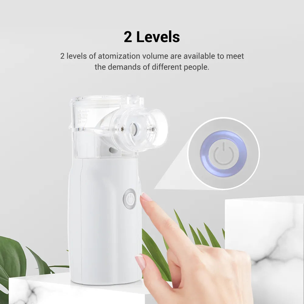 Portable Mesh Nebulizer Machine – Silent Handheld Inhaler for Kids & Adults