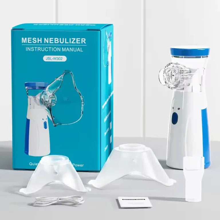 Portable Mesh Nebulizer Machine – Silent Handheld Inhaler for Kids & Adults
