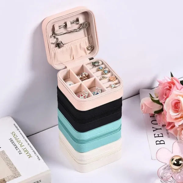 Jewelry Organizer Box , Mini Jewelry Box Travel Pu Leather | Jewelry Organizer Box