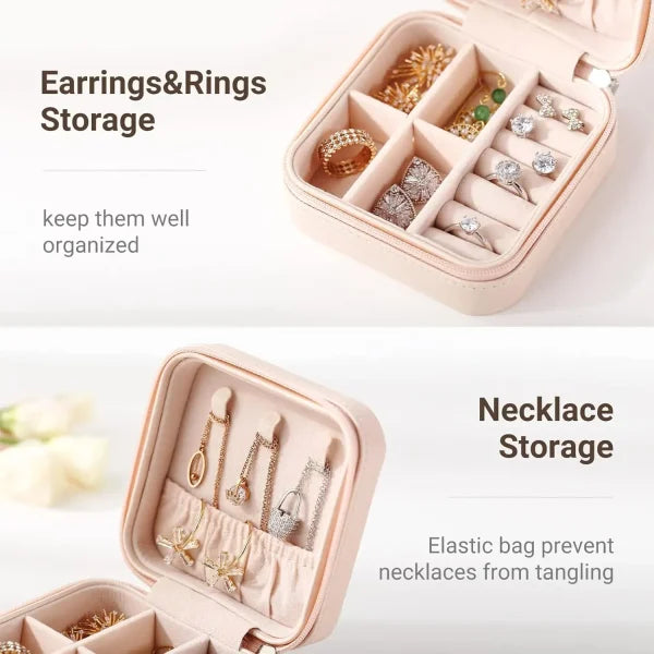 Jewelry Organizer Box , Mini Jewelry Box Travel Pu Leather | Jewelry Organizer Box