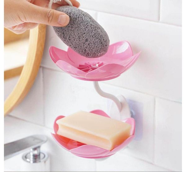 Lotus Flower Wall-mounted Soap Holder ( Pack of 3)