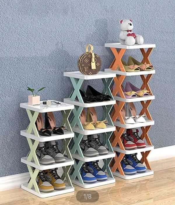 Storage Shoes Shelf Box Plastic Space Saving Cabinet Shoes Organizer For Entry (random Color)