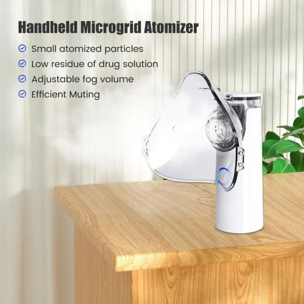 Portable Mesh Nebulizer Machine – Silent Handheld Inhaler for Kids & Adults