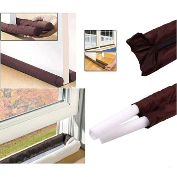 Twin Door Draft Protector – Door Air Lock Foam For Cold Air Window Shutters, Dust Barriers, Insect Repellent( Standard Size)(Pack of 3)
