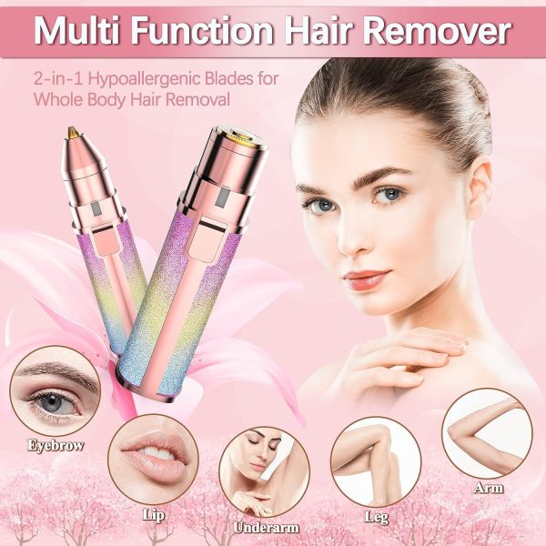 2 In 1 Electric Eyebrow Trimmer And Shaver, Flawless Facial Machine Razor, Painless Eyebrow Removal (rechargeable)