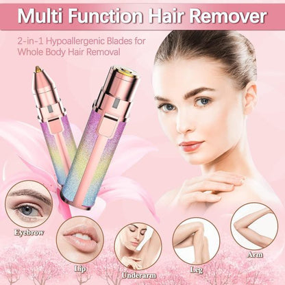 2 In 1 Electric Eyebrow Trimmer And Shaver, Flawless Facial Machine Razor, Painless Eyebrow Removal (rechargeable)