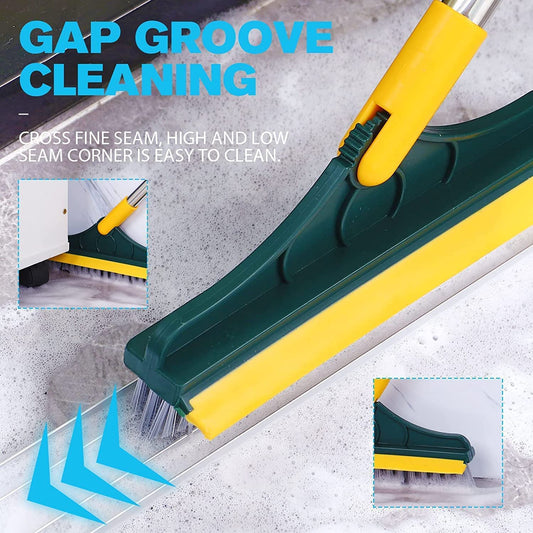 Keep your home spotless with this 2-in-1 floor cleaning brush. Featuring a 120° rotatable head