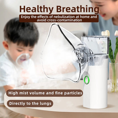 Portable Mesh Nebulizer Machine – Silent Handheld Inhaler for Kids & Adults