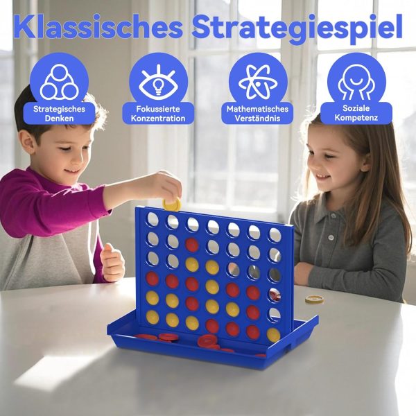 4 In A Row Board Game For Kids / Travel Board Game (random Color )