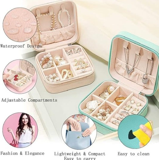 Jewelry Organizer Box , Mini Jewelry Box Travel Pu Leather | Jewelry Organizer Box