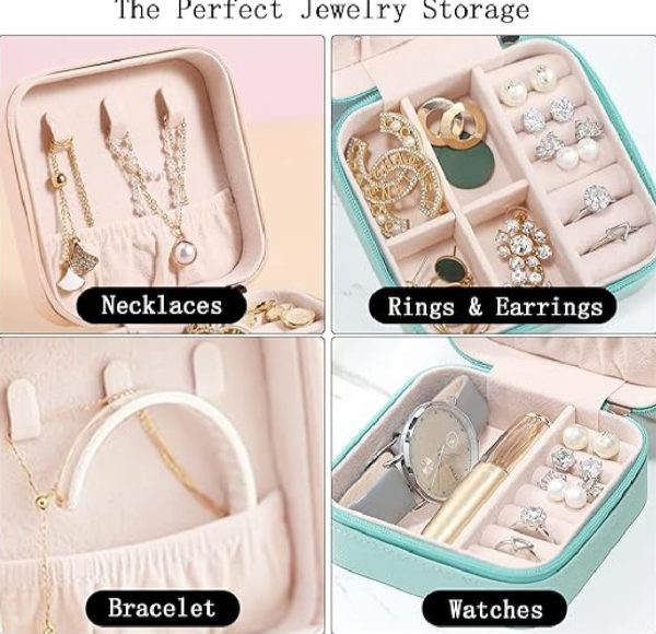 Jewelry Organizer Box , Mini Jewelry Box Travel Pu Leather | Jewelry Organizer Box