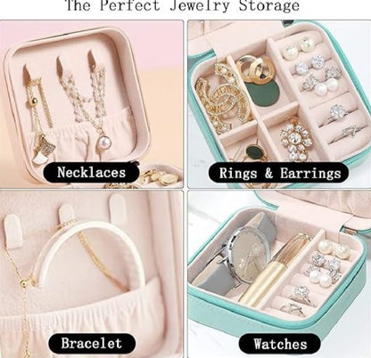 Jewelry Organizer Box , Mini Jewelry Box Travel Pu Leather | Jewelry Organizer Box