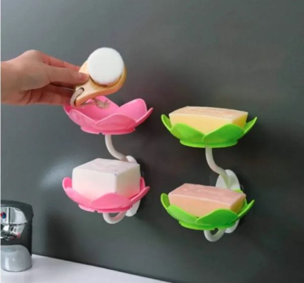 Lotus Flower Wall-mounted Soap Holder ( Pack of 3)