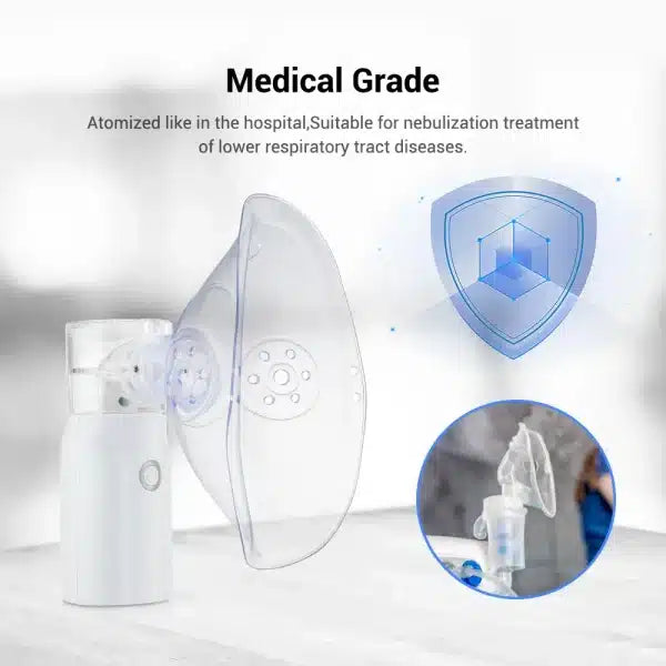 Portable Mesh Nebulizer Machine – Silent Handheld Inhaler for Kids & Adults