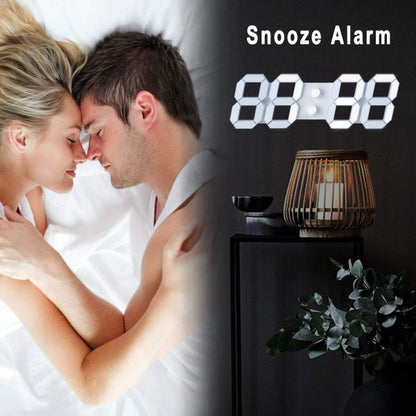 3D LED Digital Wall Clock